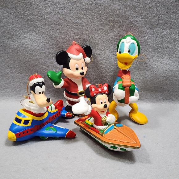 Vintage Mickey & Minnie Mouse Goofy And Donald Duck Christmas Holiday Ornaments - Picture 2 of 16
